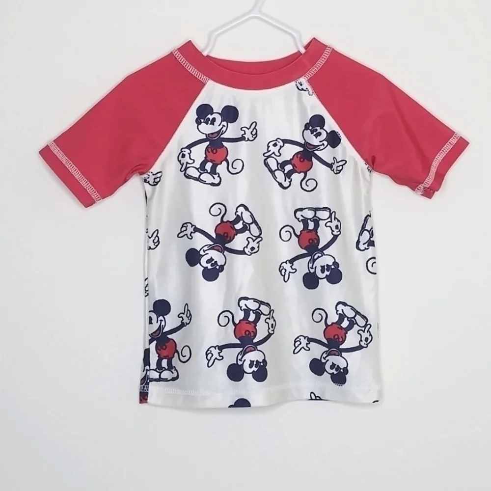 Junk Food Mickey Mouse Rashguard Swim Shirt 2T
